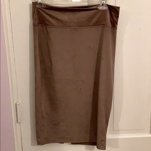 Velvet Body Con Skirt